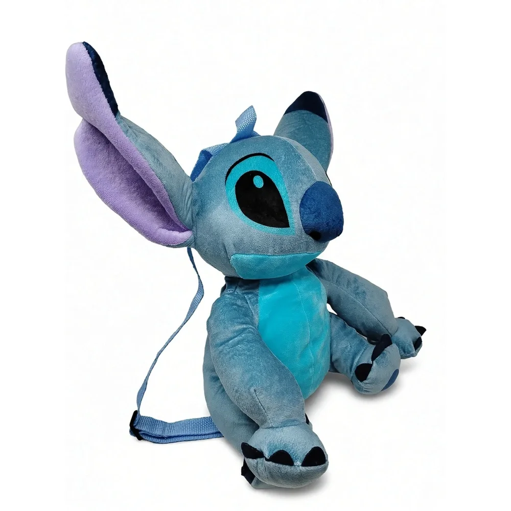 Disney Lilo Stitch Plush Character Backpack Travel Bag Embroidered 12 Inch Soft